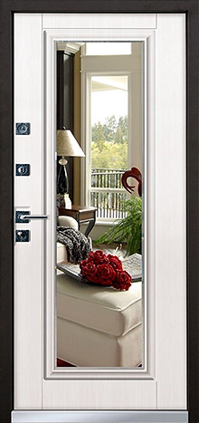 Дверь с зеркальной вставкой КР-13